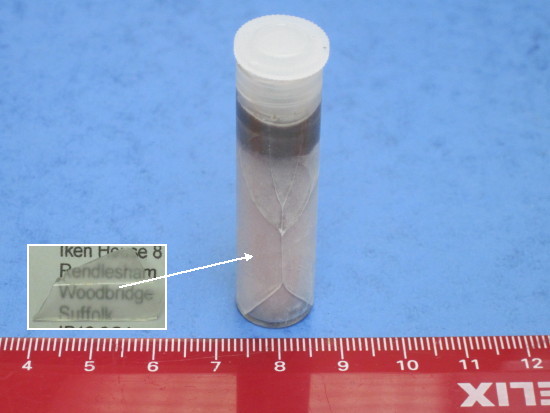 Image of cracked glass tube containing cement paste