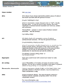 Image of cement glossary page